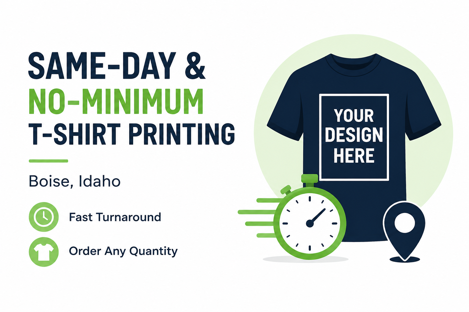 Same-Day & No-Minimum T-Shirt Printing Boise